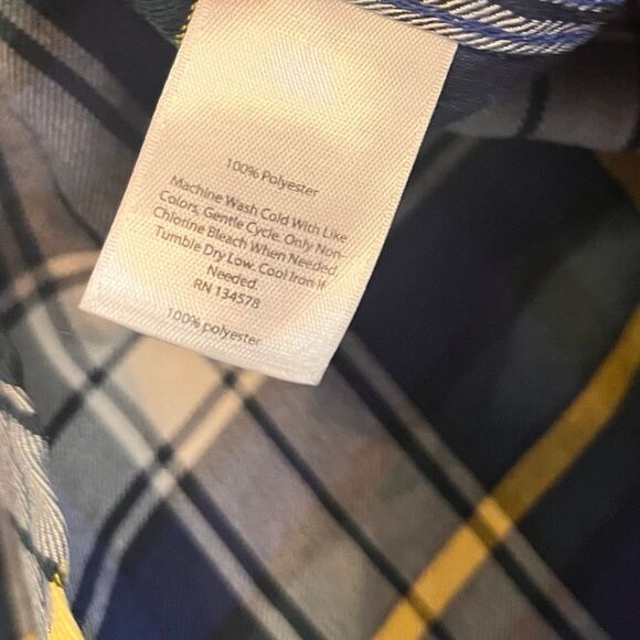 Vineyard Vines Slim Fit Crosby Navy Plaid Button Down Size Medium - Picture 6 of 6